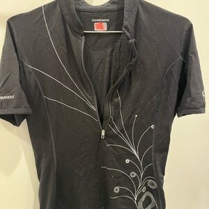 Icebreaker Black and White Casual Bike Shirt